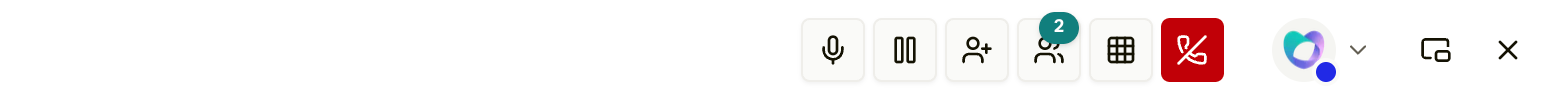 The call controls: Mute, Hold, Add someone, Participants, Keypad, and Hang up